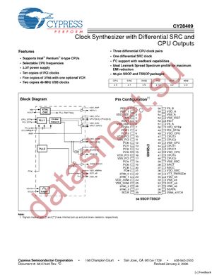 CY28409OXC datasheet  